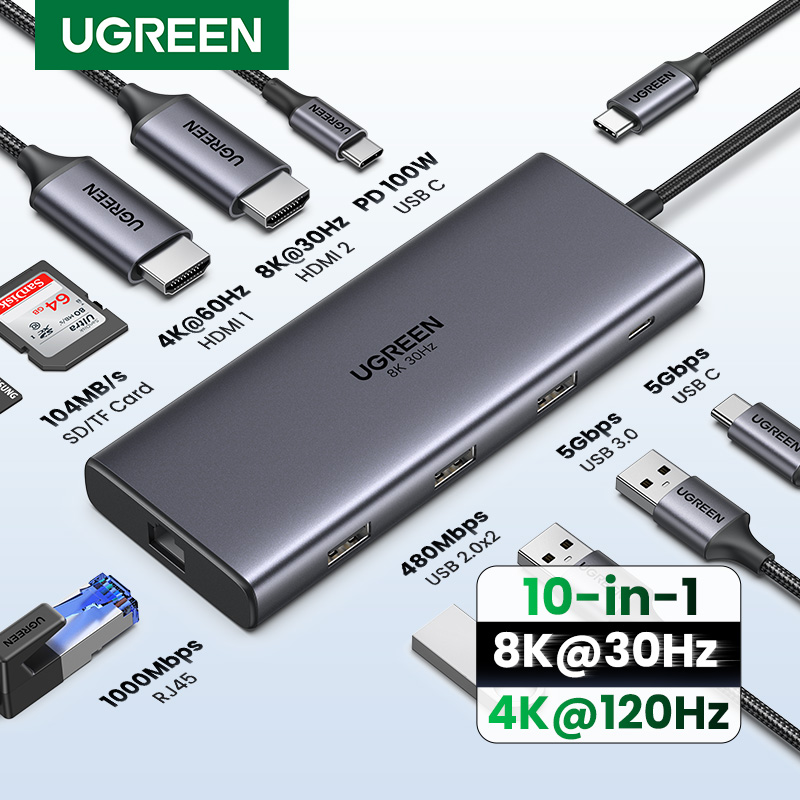 UGREEN Dual HDMI USB-C HUB 8K  - огляд і ціна Usb Hub Gaming