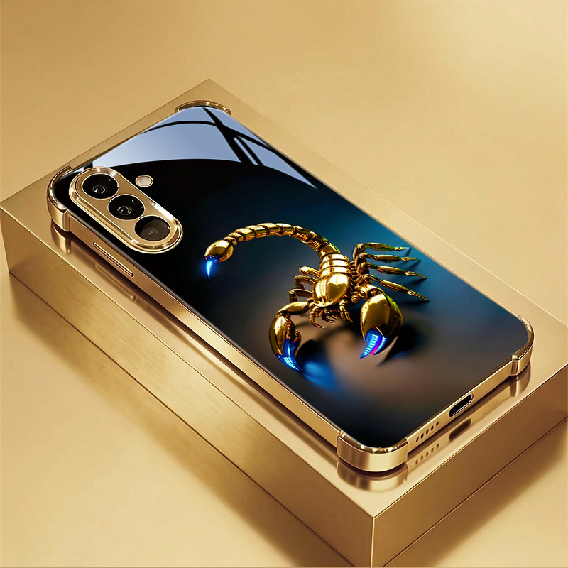 Blue-golden scorpion Tempered  - огляд і ціна Pc Case Tempered Glass