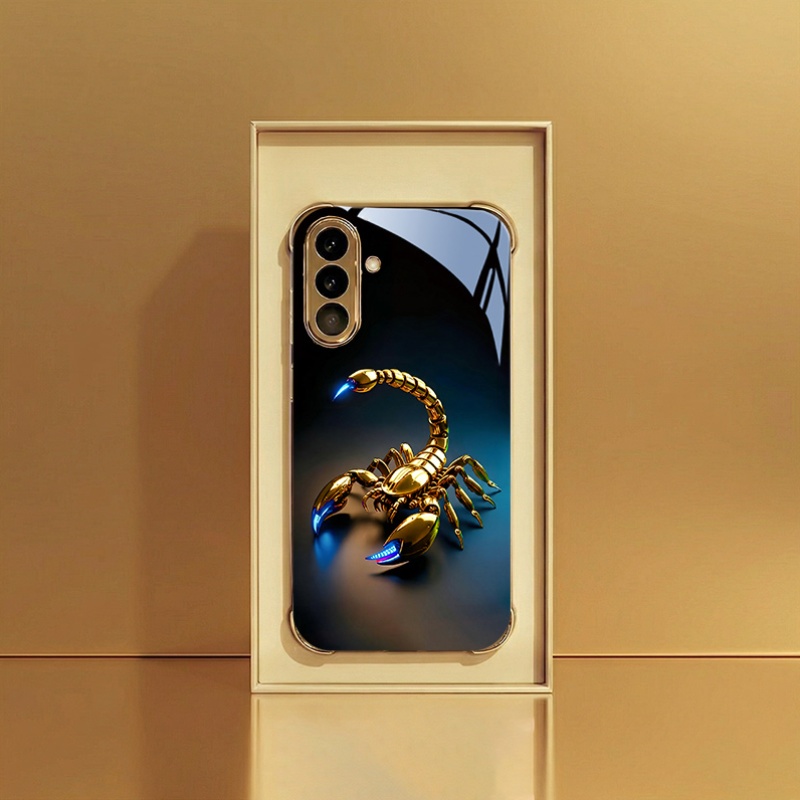 Blue-golden scorpion Tempered  - огляд і ціна Pc Case Tempered Glass
