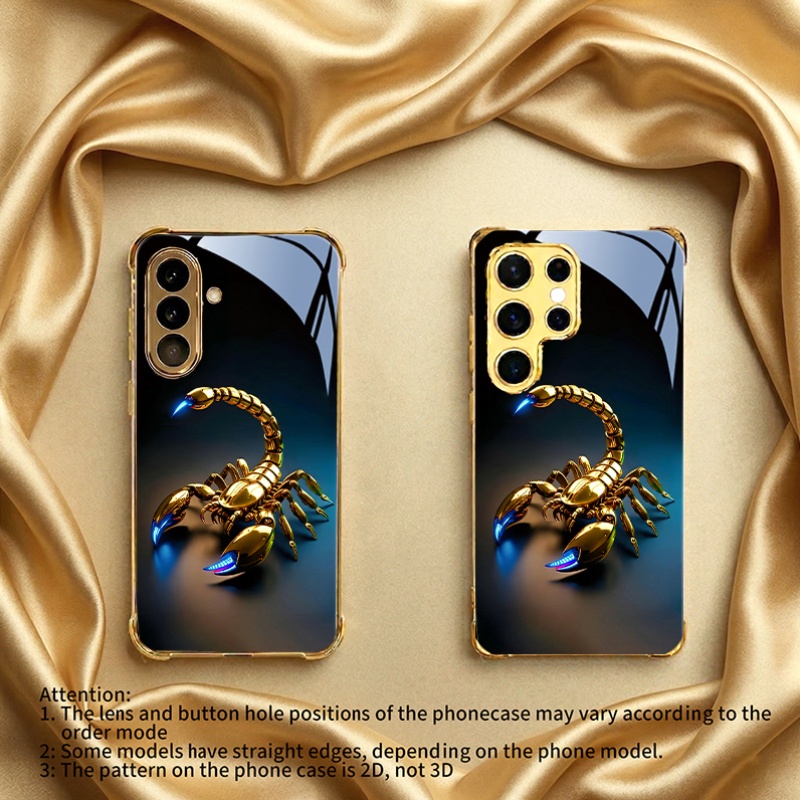 Blue-golden scorpion Tempered  - огляд і ціна Pc Case Tempered Glass