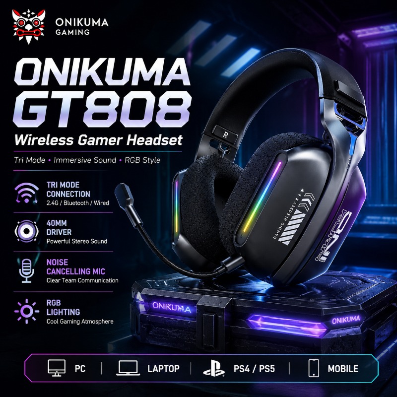 ONIKUMA GT808 Wireless Gaming  - огляд і ціна Pc Gaming Apple