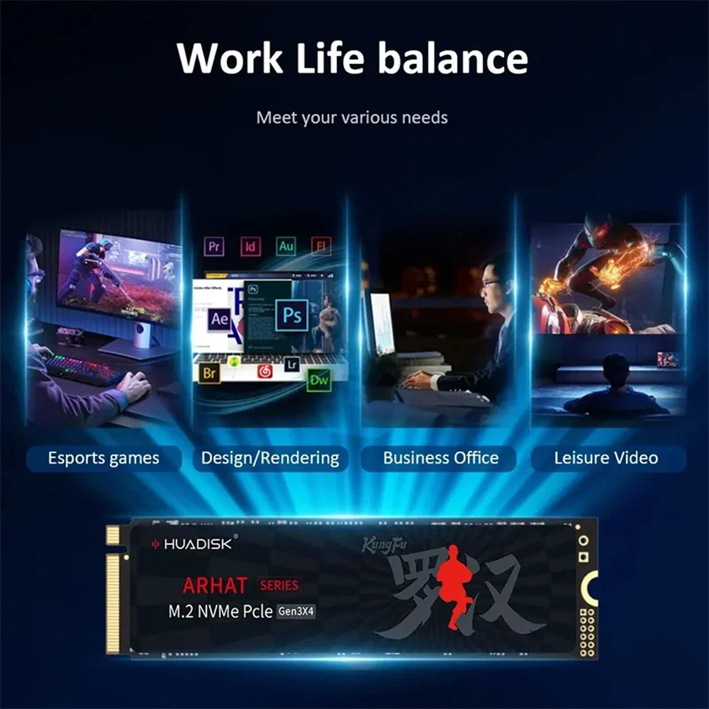Huadisk SSD NVMe M2 1TB 512GB  - огляд і ціна Pc Gaming Msi