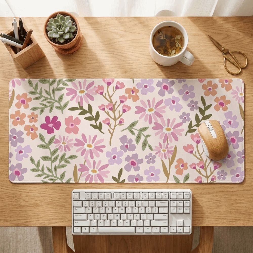 Stain-resistant Large Floral D - огляд і ціна Gaming Desk Mat