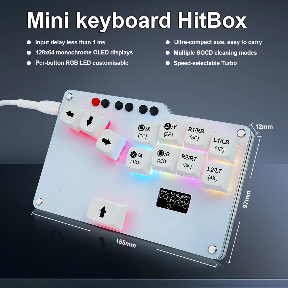 Hitbox Mini GP2040 CE Fightsti - огляд і ціна No Rgb Gaming Pc