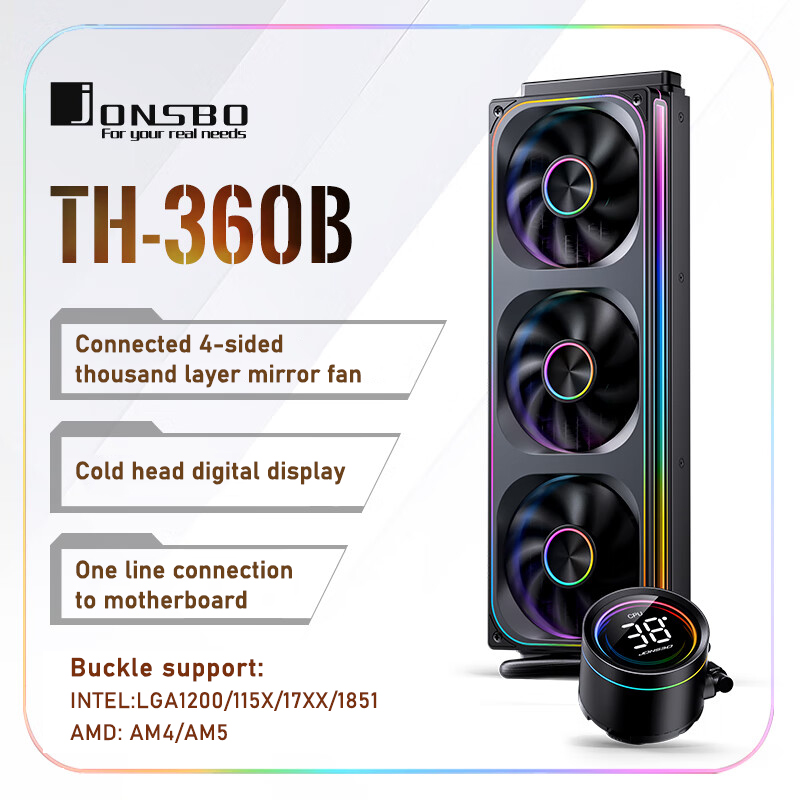 Jonsbo TH-360 AIO CPU Liquid C - огляд і ціна Pc Water Cooling