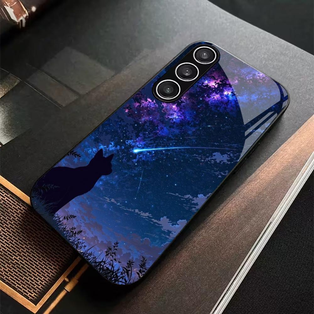 Night cat tempered glass phone - огляд і ціна Pc Case Tempered Glass