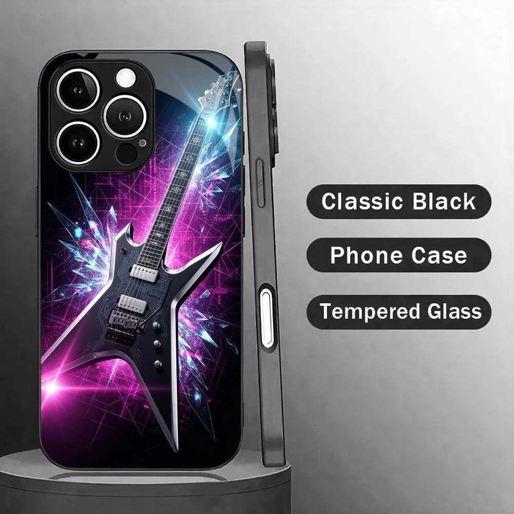 Musical guitar pattern Tempere - огляд і ціна Pc Case Tempered Glass