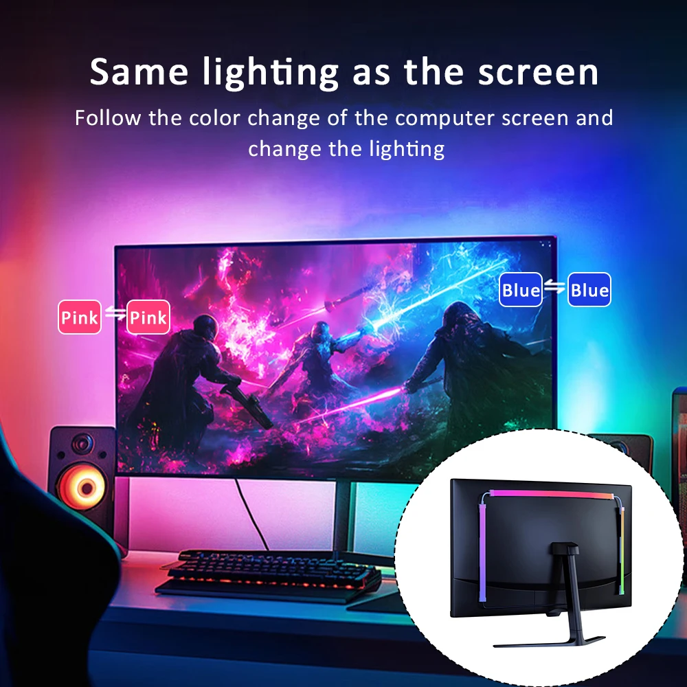 USB Computer Sync Light Strip  - огляд і ціна No Rgb Gaming Pc