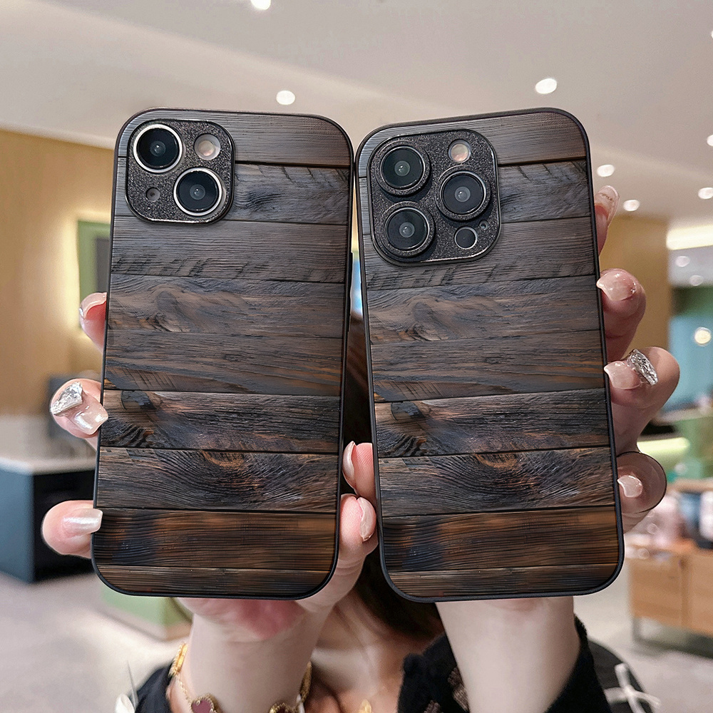 Brown-black wood-grain pattern - огляд і ціна Pc Case Tempered Glass