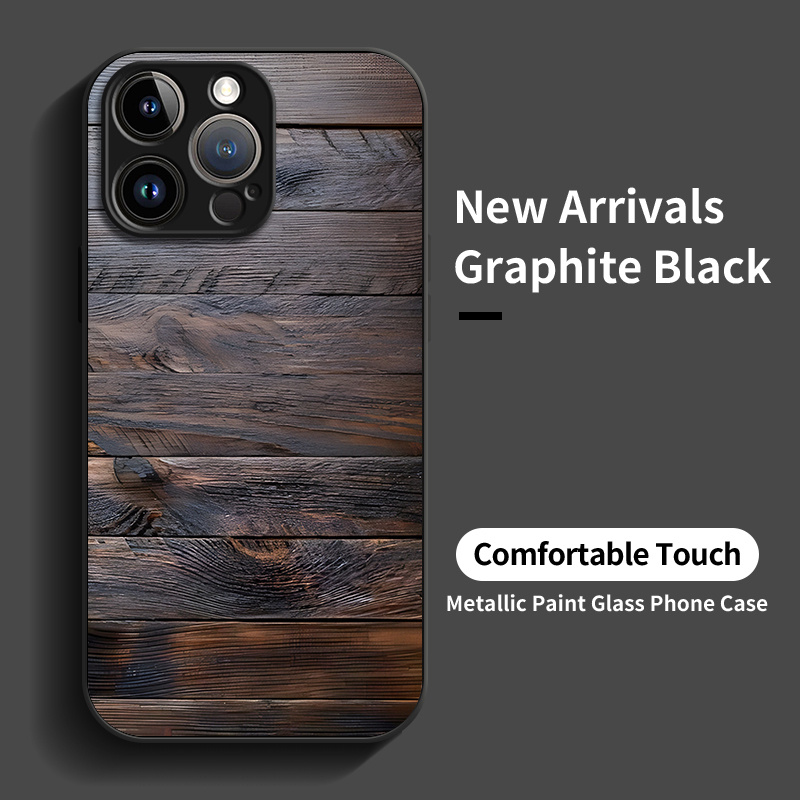 Brown-black wood-grain pattern - огляд і ціна Pc Case Tempered Glass