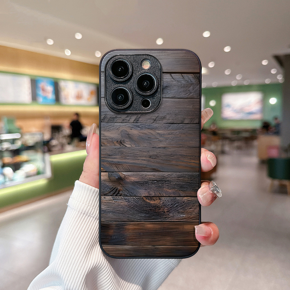 Brown-black wood-grain pattern - огляд і ціна Pc Case Tempered Glass