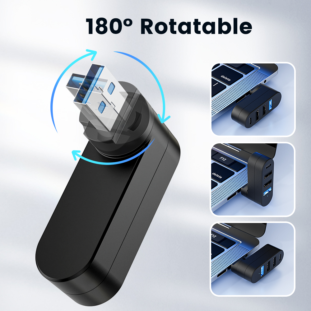 Rotatable USB HUB USB3.0 2.0 T - огляд і ціна Usb Hub Gaming