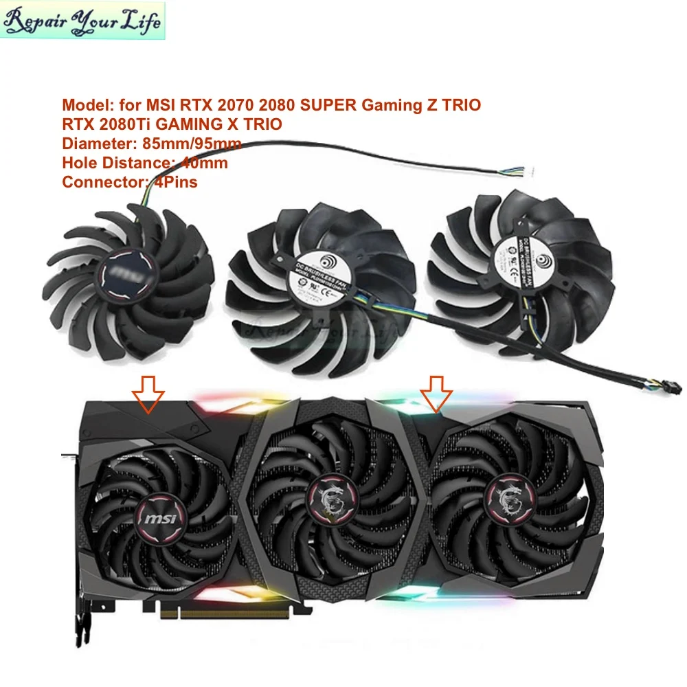 PC VGA Cooling Fan for MSI RTX - огляд і ціна Pc Gaming Msi