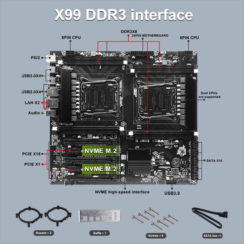 X99 Dual-socket Cpu Motherboar - огляд і ціна Pc Gaming Xeon